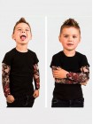 Чорна футболка з tattoo рукавами на дитину